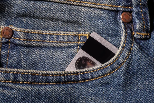 Kreditkort Jeans Ficka — Stockfoto