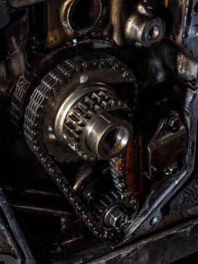 Araba motor bölümü ayrıntı.