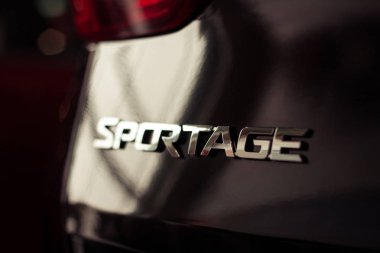 Çelyabinsk, Rusya Federasyonu - Haziran 07,2017 Kia Sportage, Rusya'da otomatik gösterme.