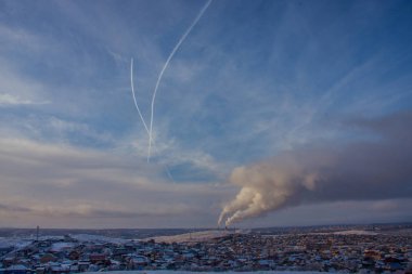 Magnitogorsk iyi günde. Rusya.