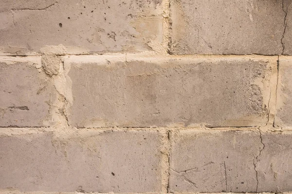 White Rustic Texture Retro Whitewashed Old Brick Wall Surface Vintage — Stock Photo, Image