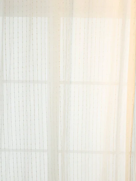 White Curtain Warm Sunlight — Stock Photo, Image
