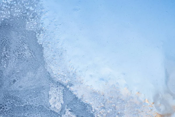 Patterns Made Frost Window Frosty Winter Background Photo — Stock Photo, Image