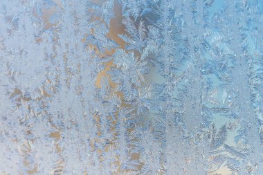 Bir kış pencere cam soğuk Noel desene