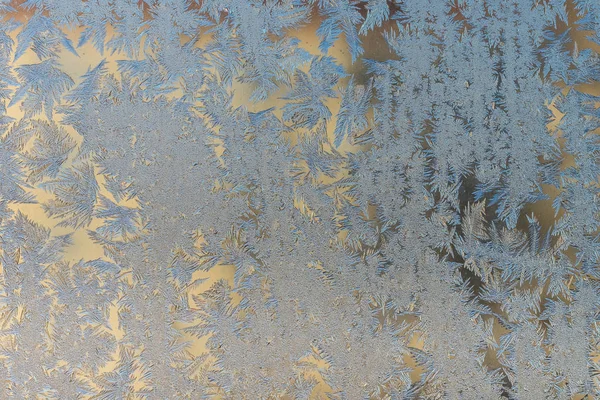 Die Muster Die Der Frost Auf Dem Fenster Gemacht Hat — Stockfoto