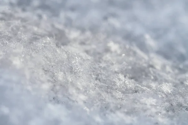 Fragment Von Schnee Textur Schneeflocken Bedeckt Plan Weißer Reiner Schnee — Stockfoto