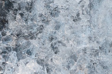 Renkli buz. Arktik buz doku soyut. Frostwork. Dekoratif buz kristalleri. Kış Doğa arka plan. Donmuş su.