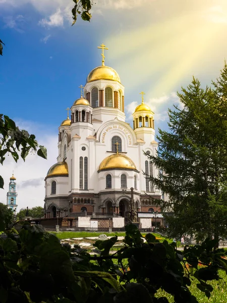 Church Blood Ekaterinburg Lugar Muerte Del Último Emperador Ruso Familia —  Fotos de Stock