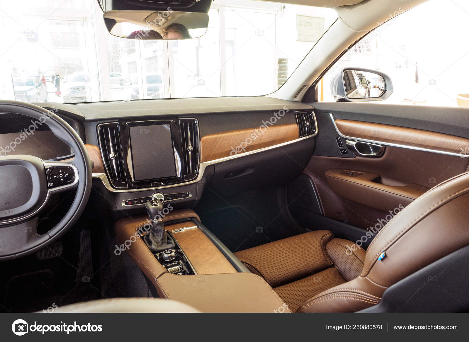 Interior Prestige Modern Car Comfortable Leather Seats Light
