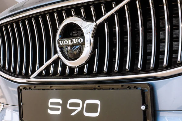 Chelyabinsk Rússia Maio 2018 Logotipo Volvo Close Fabricante Veículos Luxo — Fotografia de Stock