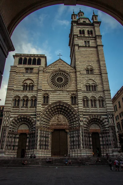 Genoa Cathedral Roman Catholic Cathedral City Genoa Dedicated Saint Lawrence — Stock Photo, Image