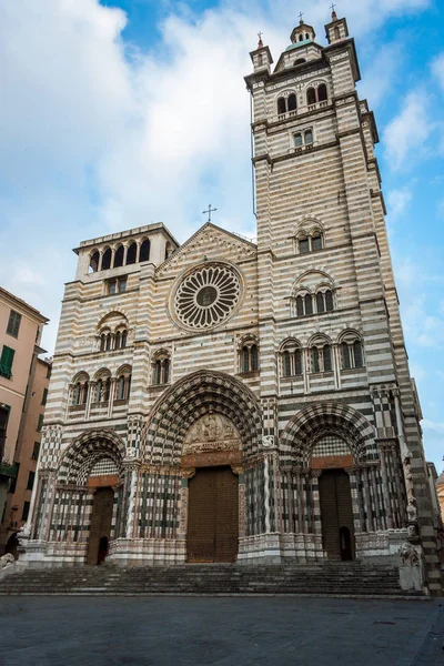 High Dynamic Range Hdr Genoa Cathedral Aka Duomo Genova Cattedrale — Stock Photo, Image