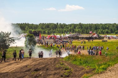 Chelyabinsk, Rusya-24 Haziran 2019: engel yarışı denilen 