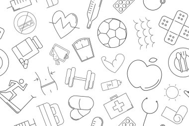 Vektör model sağlık. Sağlık sorunsuz arka plan