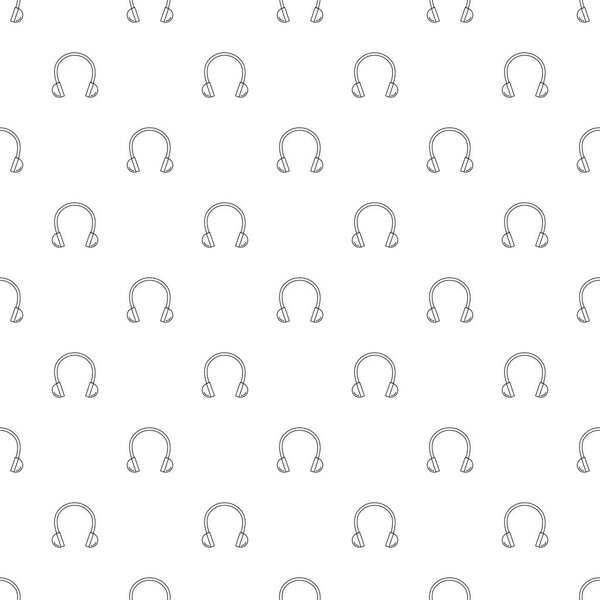 Headphones background from line icon. 