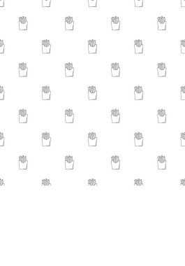 Patates kızartması arka plandan satırı simgesi. 