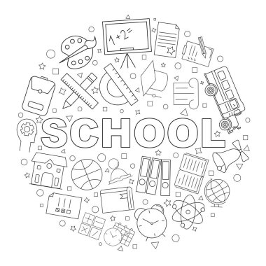 Vektör okul desen. Dünya ile Okul arka plan