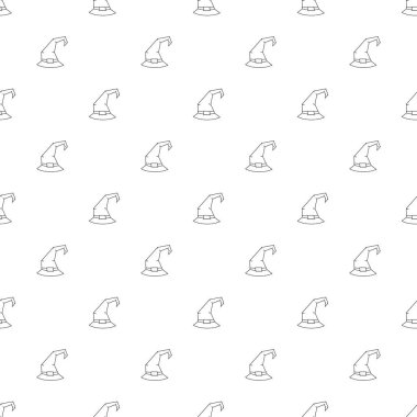 Vektör cadı şapka modeli. Cadılar Bayramı sorunsuz arka plan. 