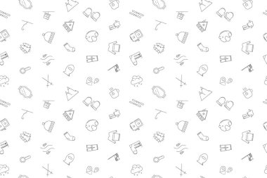 Satırı simgesi Kayak kökenli. Doğrusal vektör desen. 