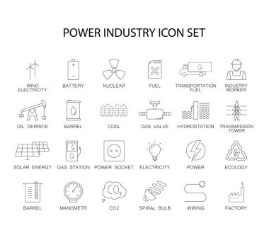 Satır simgeler kümesi. Güç Sanayi paketi. 