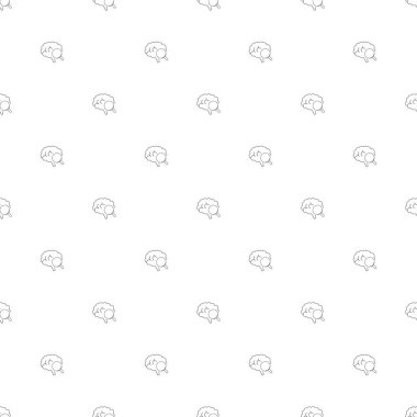 Beyin arama satırı simgesi. Doğrusal vektör desen. 