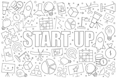 Satırı simgesi kökenli başlatmak. Doğrusal vektör desen. 