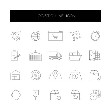 Satır simgeler kümesi. Lojistik paketi. 