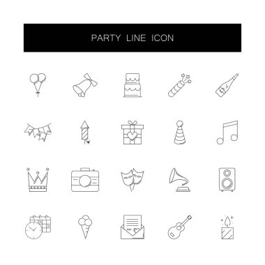 Satır simgeler kümesi. Parti paketi. 