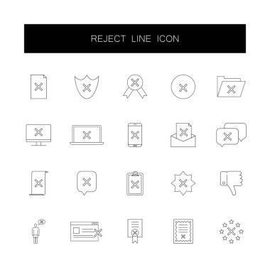 Satır simgeler kümesi. Paketi reddetmek. 