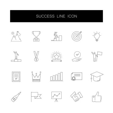 Satır simgeler kümesi. Başarı paketi. 