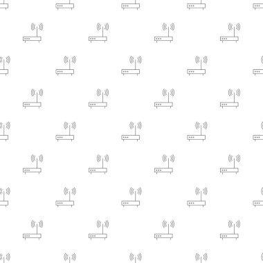 Kablosuz yönlendirici satırı simgesi arka plan. Doğrusal vektör desen. 