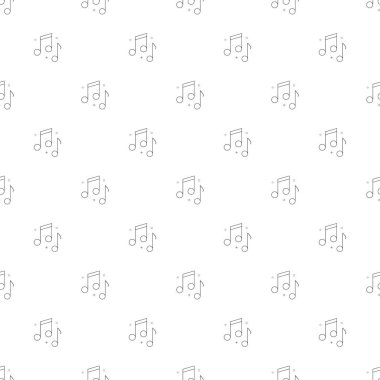Müzik arka plan satırı simgesi. Doğrusal vektör desen. 