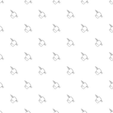 El hat simgesinden arka plan çizmek. Doğrusal vektör desen. 