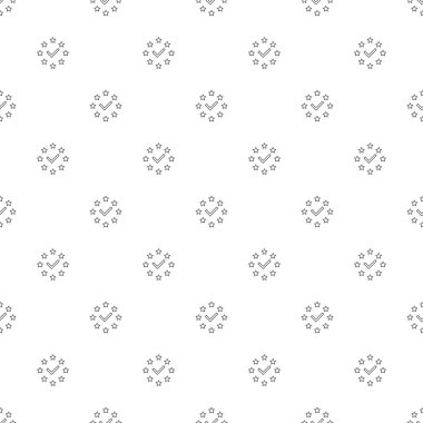 Üst satırı simgesi kökenli onaylayın. Doğrusal vektör desen. 