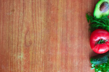 Sağlıklı temiz yemek arka plan, Vejetaryen gıda ve beslenme beslenme kavramı