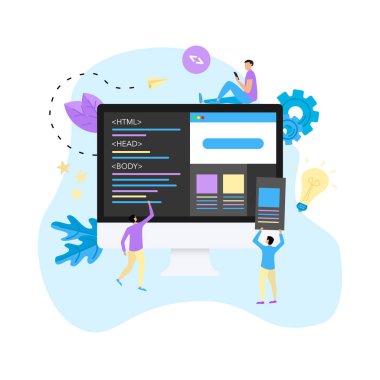 Yaratıcı web sayfası geliştirme ve web tasarımı kavramı