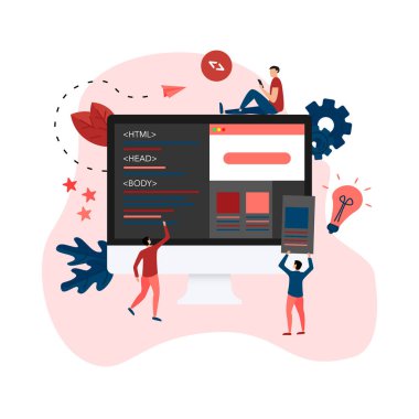 Yaratıcı web sayfası geliştirme ve web tasarımı kavramı