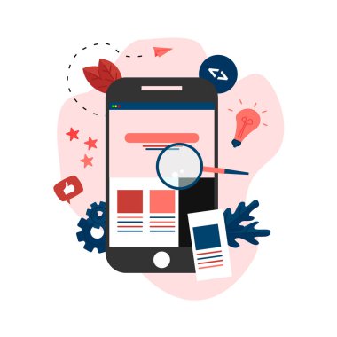 Yaratıcı web sayfası geliştirme ve web tasarımı kavramı