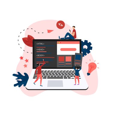 Yaratıcı web sayfası geliştirme ve web tasarımı kavramı