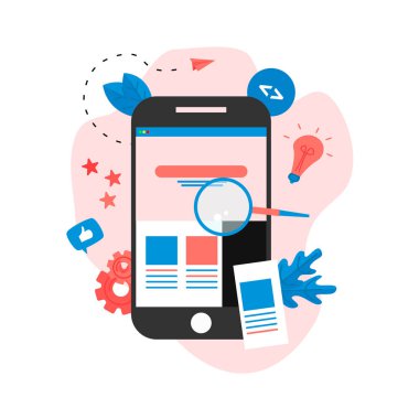 Yaratıcı web sayfası geliştirme ve web tasarımı kavramı