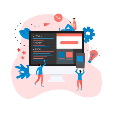 Yaratıcı web sayfası geliştirme ve web tasarımı kavramı