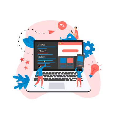 Yaratıcı web sayfası geliştirme ve web tasarımı kavramı