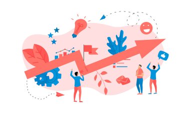 Soyut iş mavi ok. Finans kavramı.