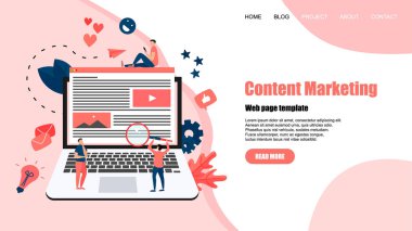 konsept, çevrimiçi mağaza almak. Web sitesi iniş web sayfası şablonu