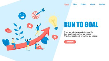 Adam kaleye gidiyor. Başarı ve iş kavramı