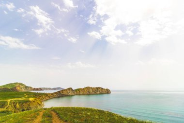 Karadeniz kıyısındaki Cape Chameleon 'un bahar manzarası.