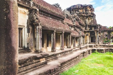 Angkor Wat, Kamboçya'da duvar.