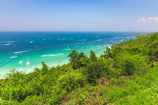 stock image View of the Gulf of Thailand from a hill on the island of Koh Larn Thailand.