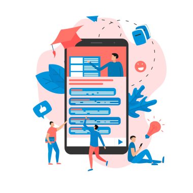 Çevrimiçi eğitim ya da öğretmenle internet kursu. E-öğrenme kavramı.