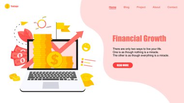Finans ve İş Büyüyen Mavi Ok. Büyüme oklu dolar sikkeleri. Finans kavramı